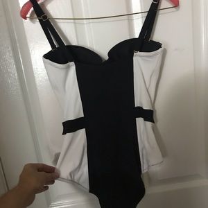 Tory Burch black and white brand new bathing suit